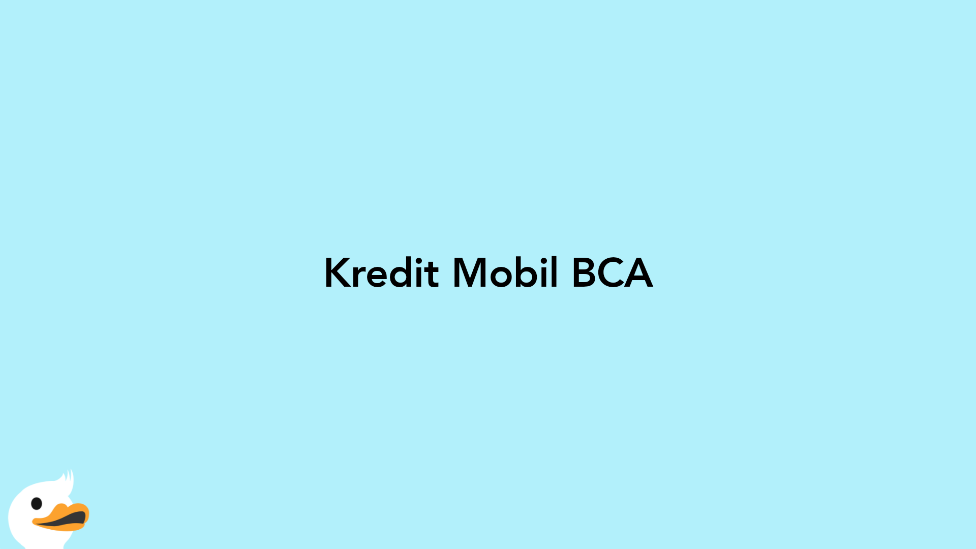 Kredit Mobil BCA