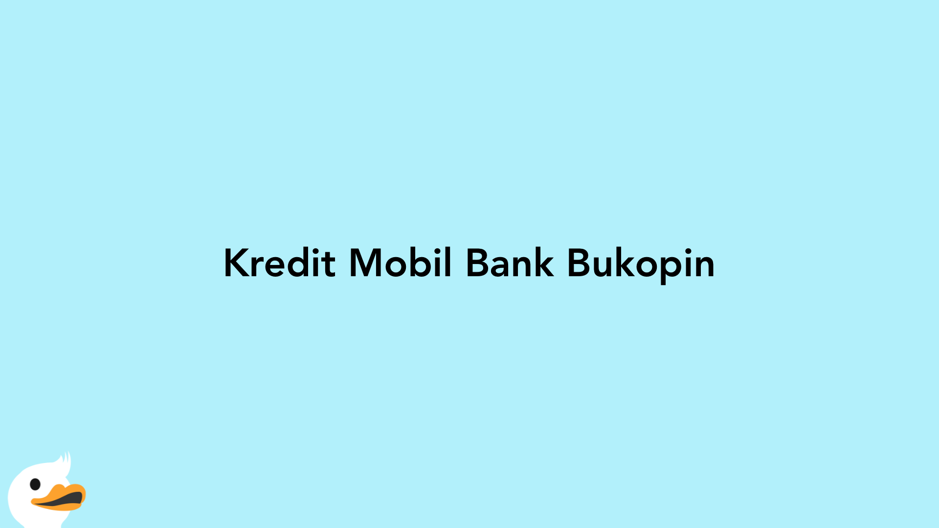 Kredit Mobil Bank Bukopin