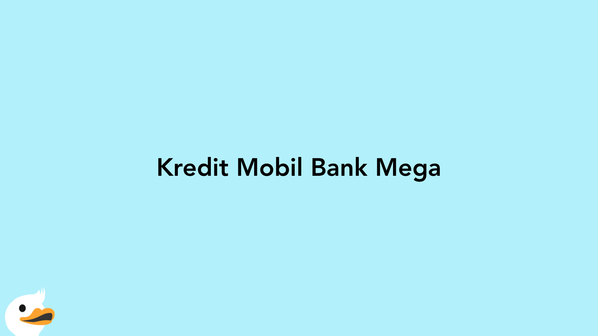 Kredit Mobil Bank Mega