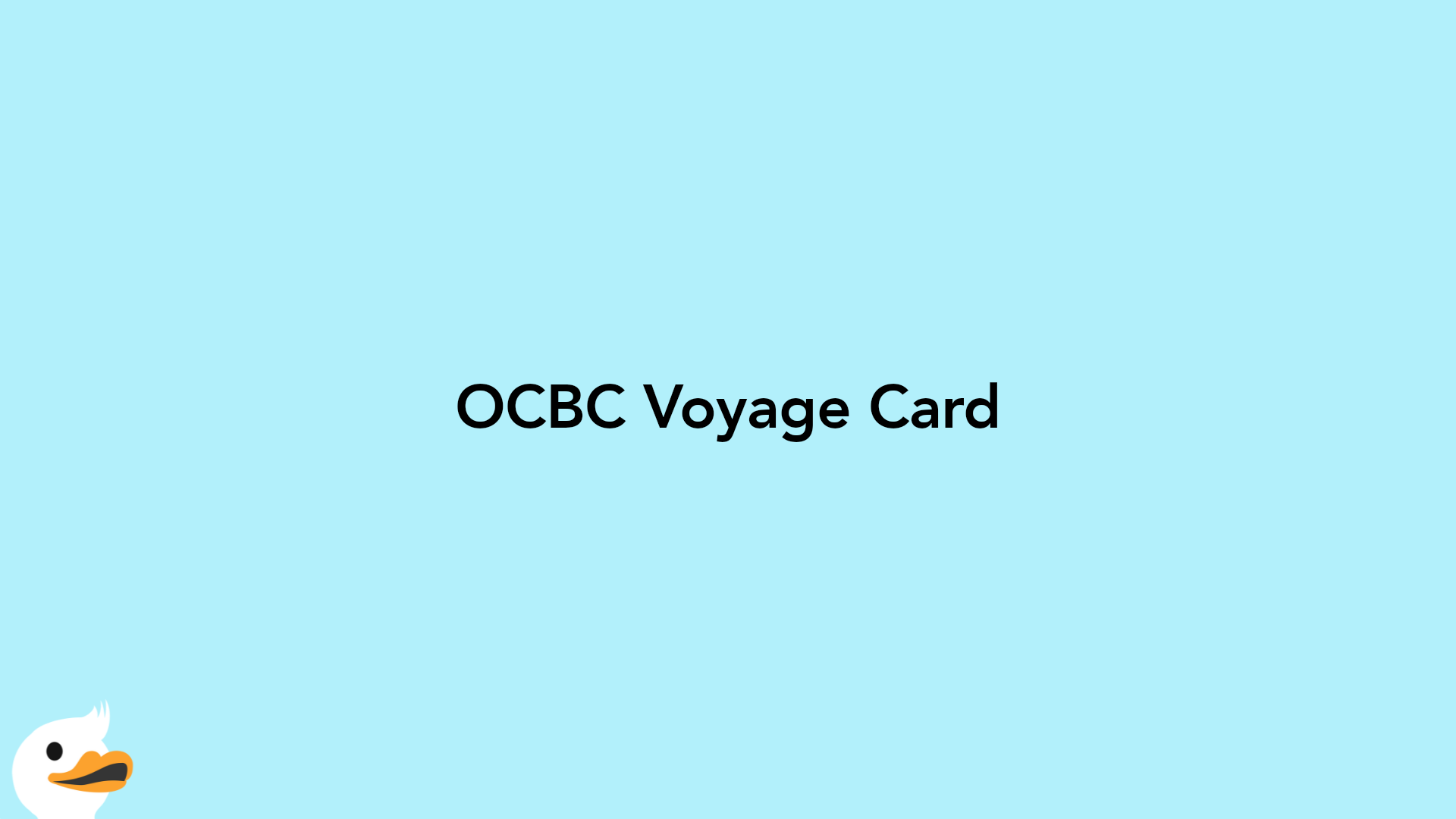 OCBC Voyage Card