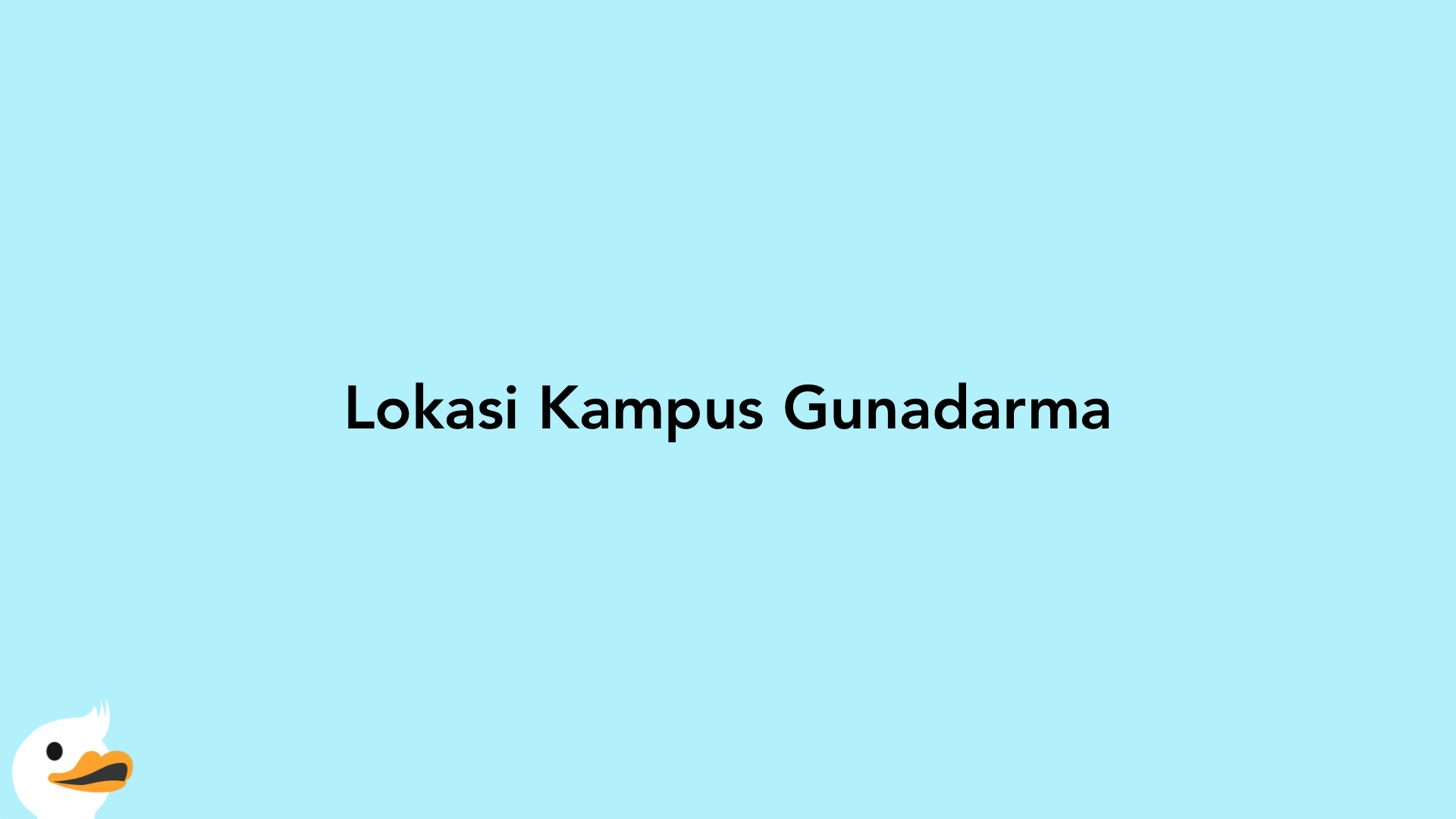 Lokasi Kampus Gunadarma