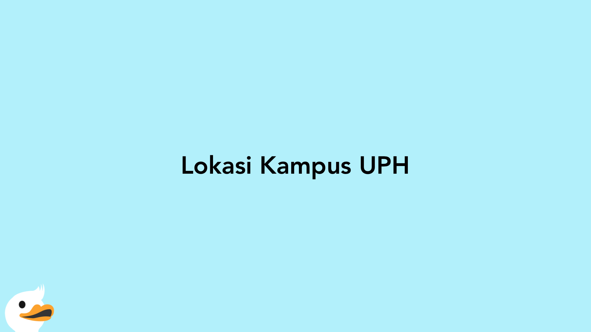 Lokasi Kampus UPH