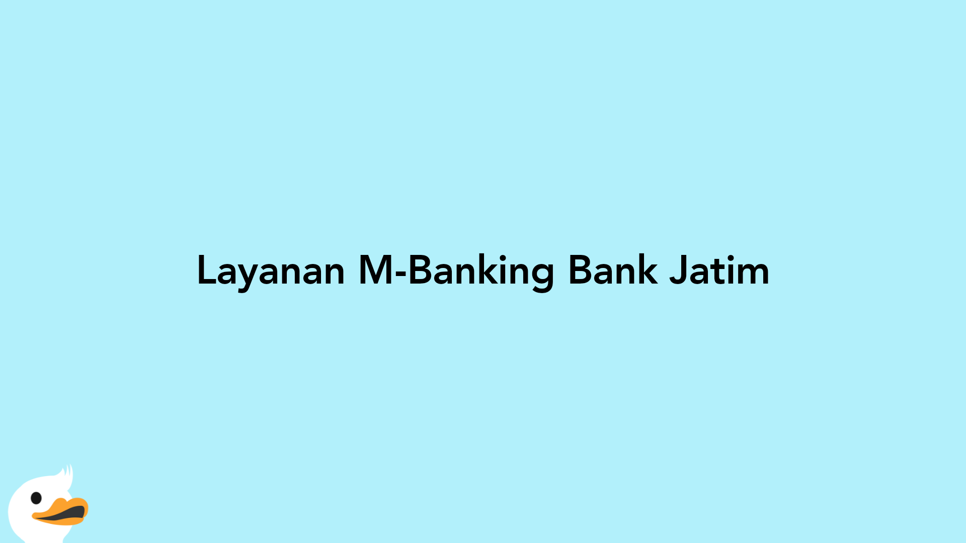 Layanan M-Banking Bank Jatim