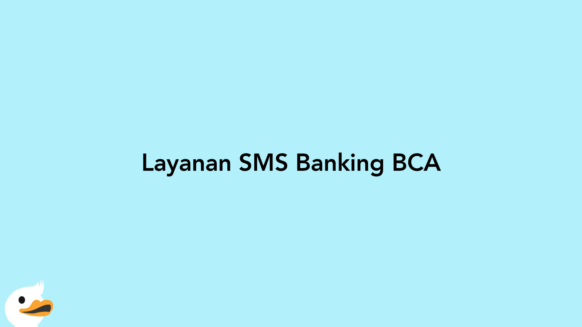 Layanan SMS Banking BCA