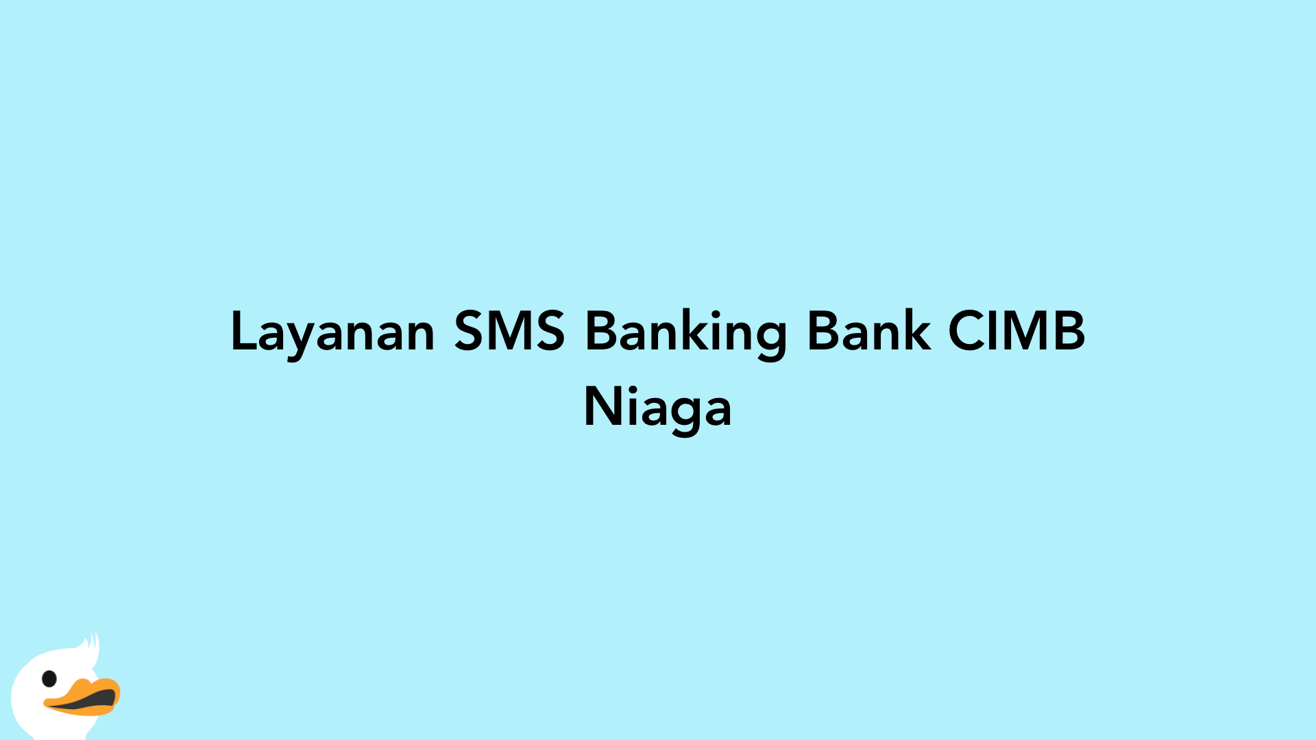 Layanan SMS Banking Bank CIMB Niaga