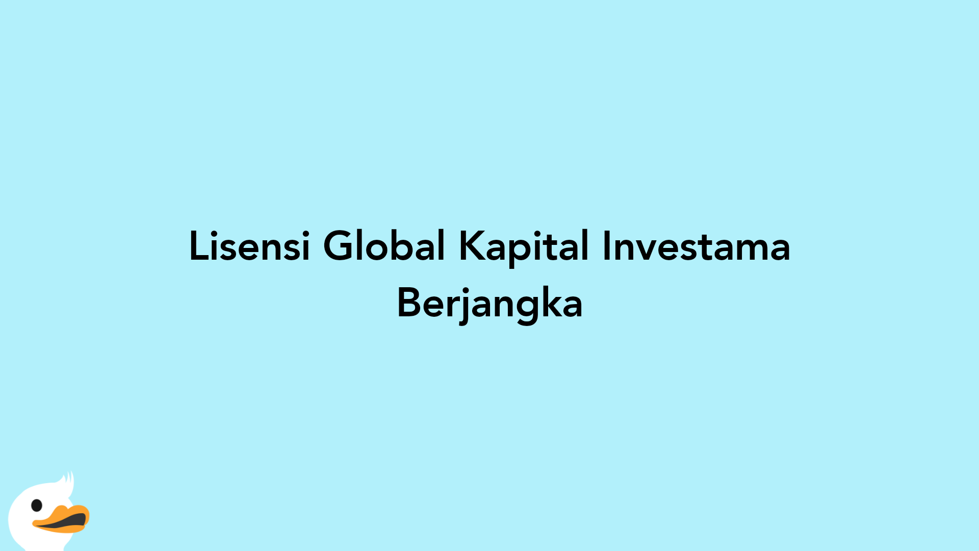 Lisensi Global Kapital Investama Berjangka