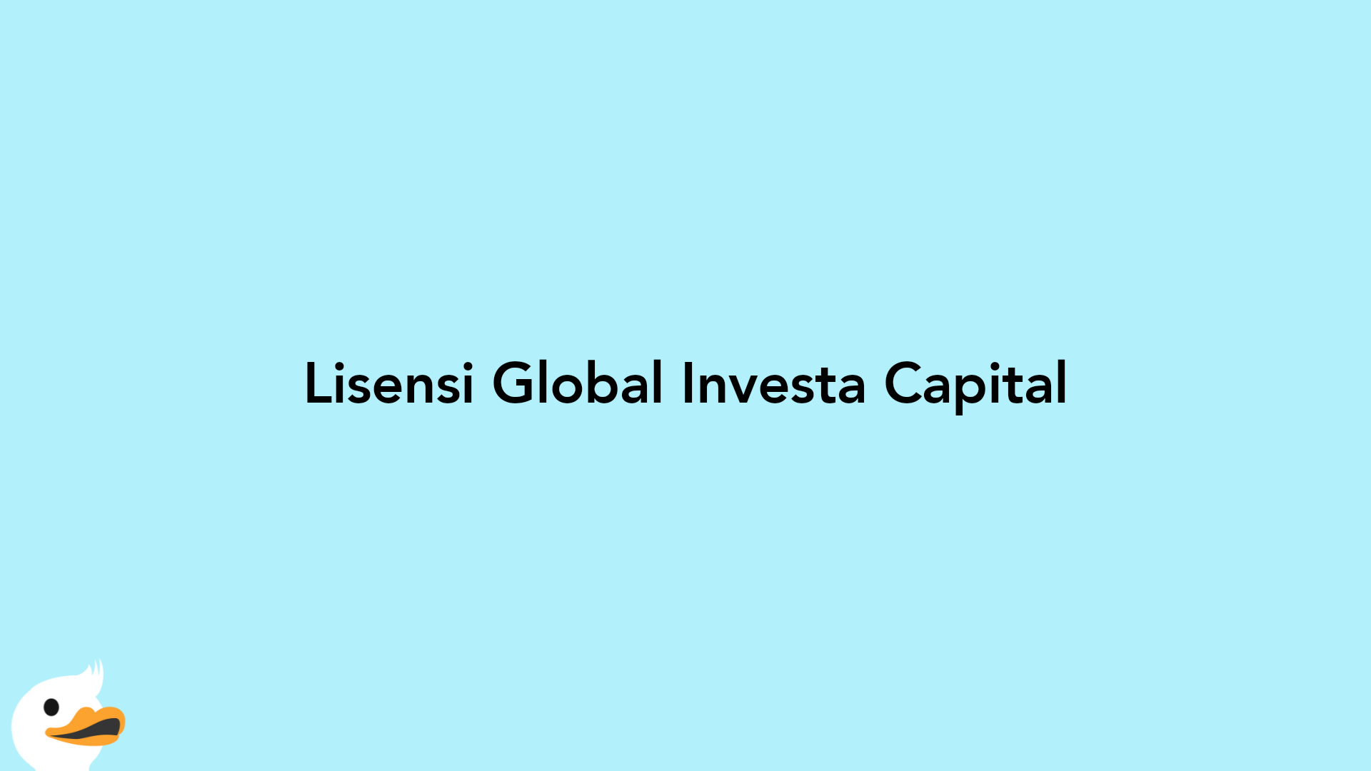 Lisensi Global Investa Capital