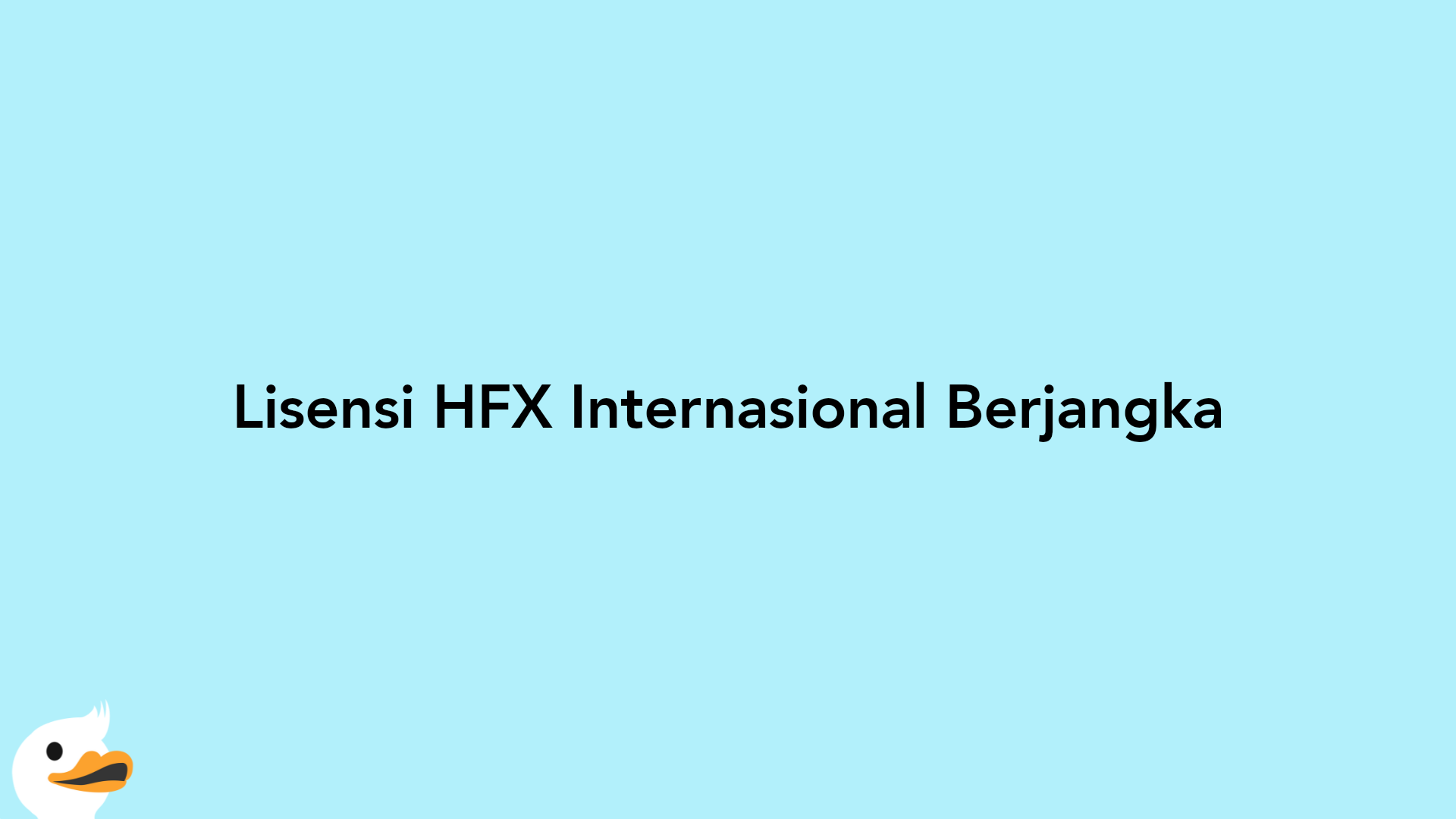 Lisensi HFX Internasional Berjangka