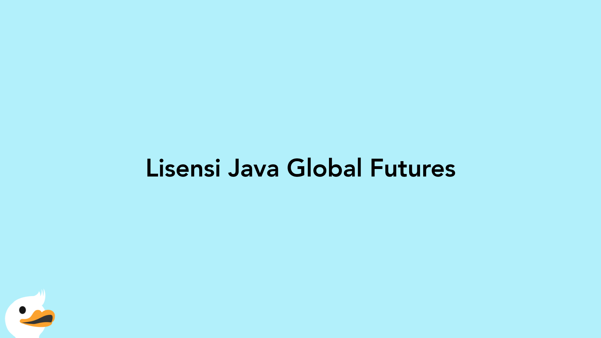 Lisensi Java Global Futures