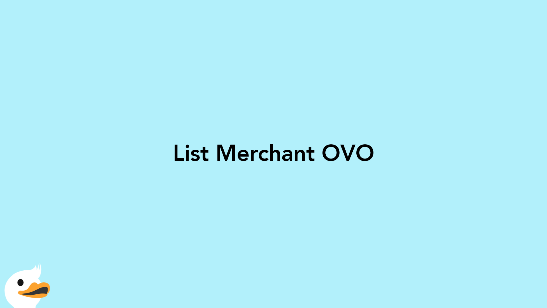 List Merchant OVO