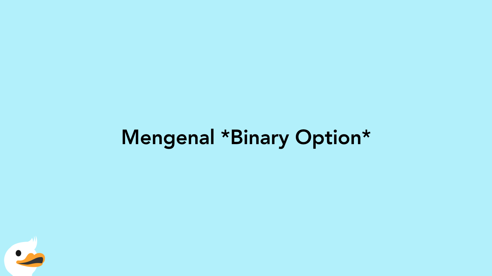 Mengenal Binary Option
