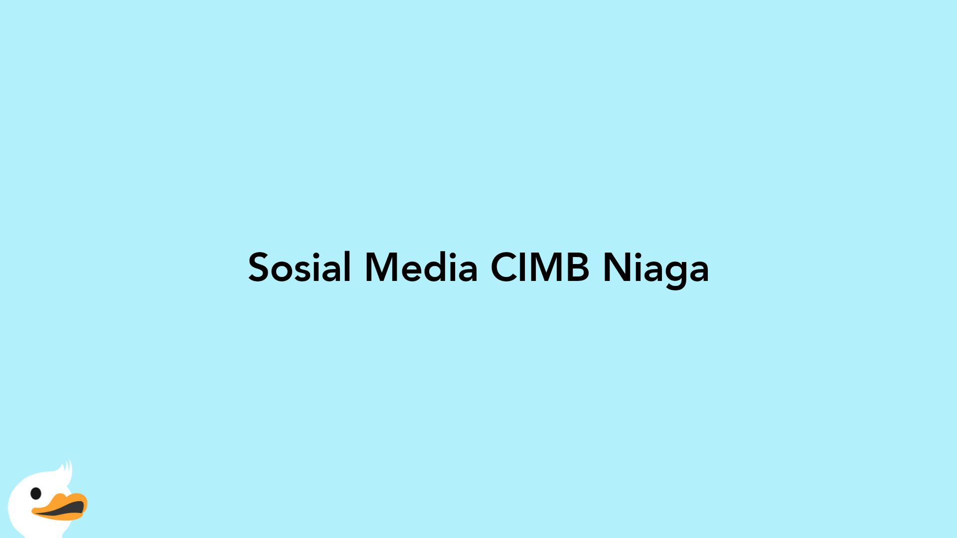 Sosial Media CIMB Niaga