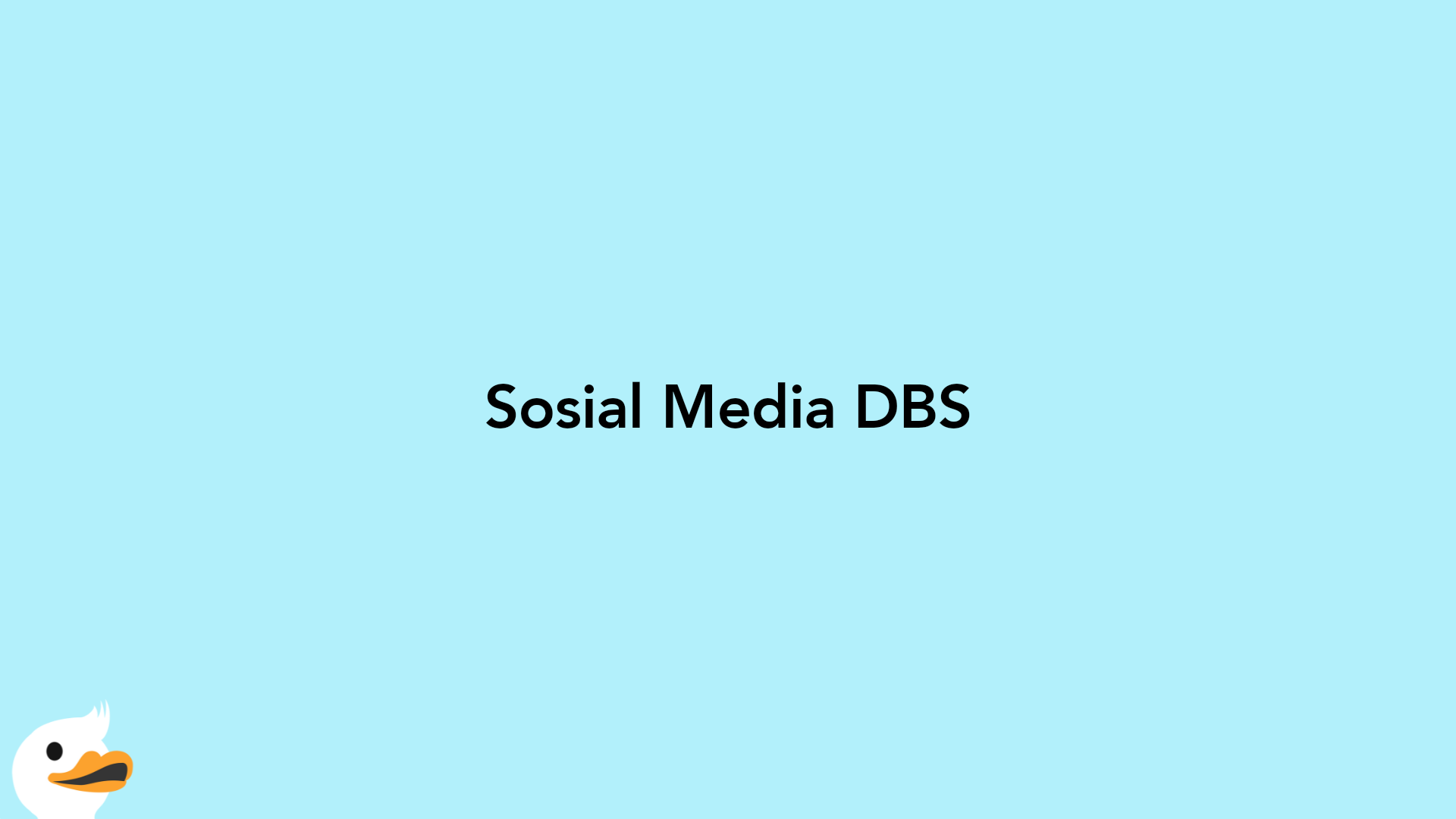 Sosial Media DBS