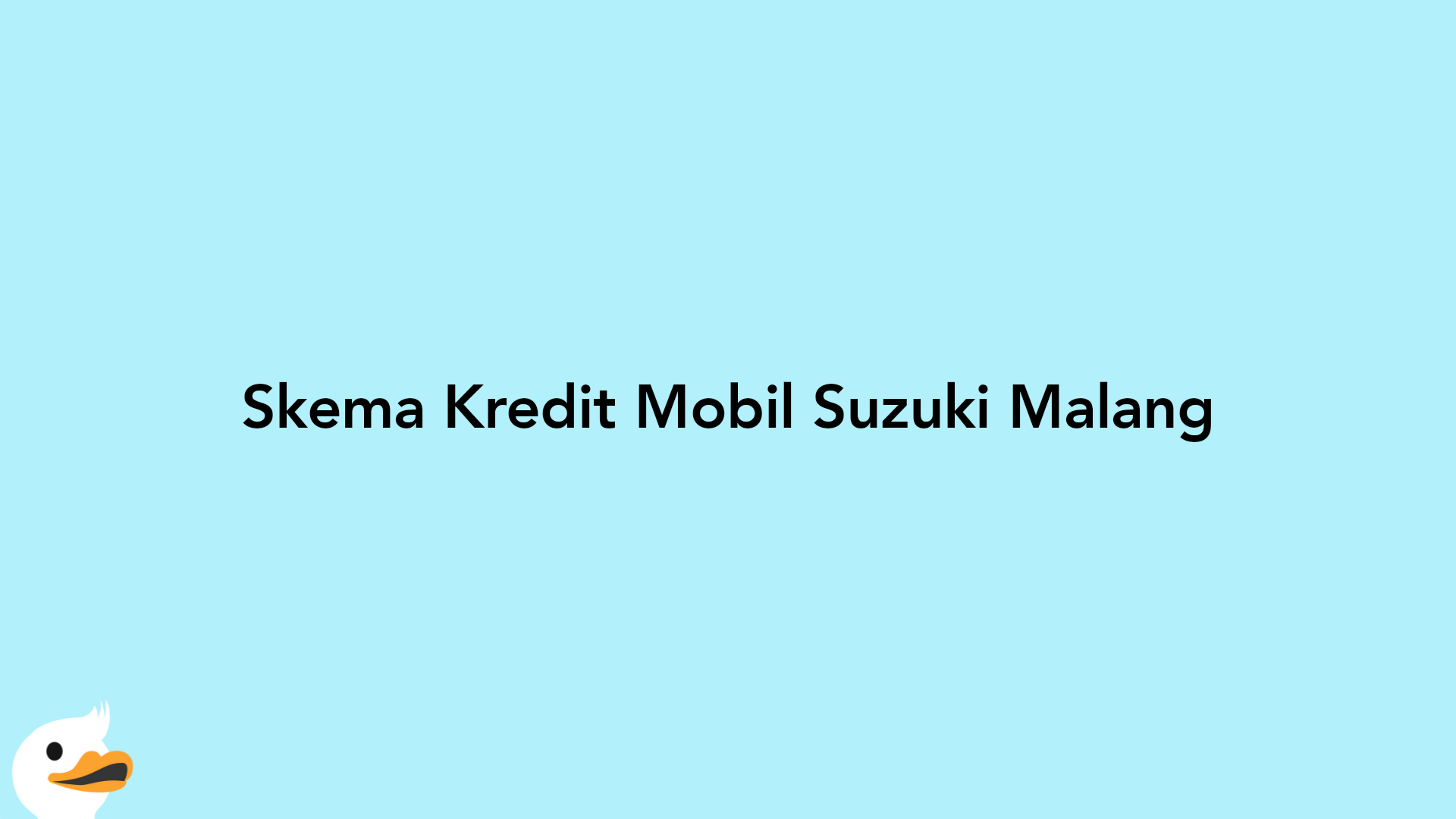 Skema Kredit Mobil Suzuki Malang