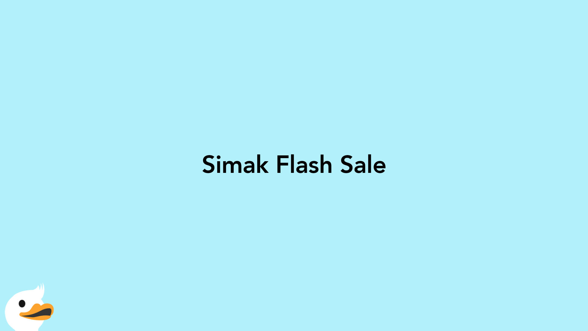 Simak Flash Sale