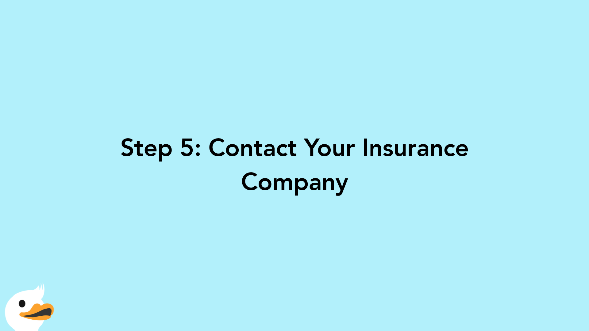 Step 5: Contact Your Insurance Company