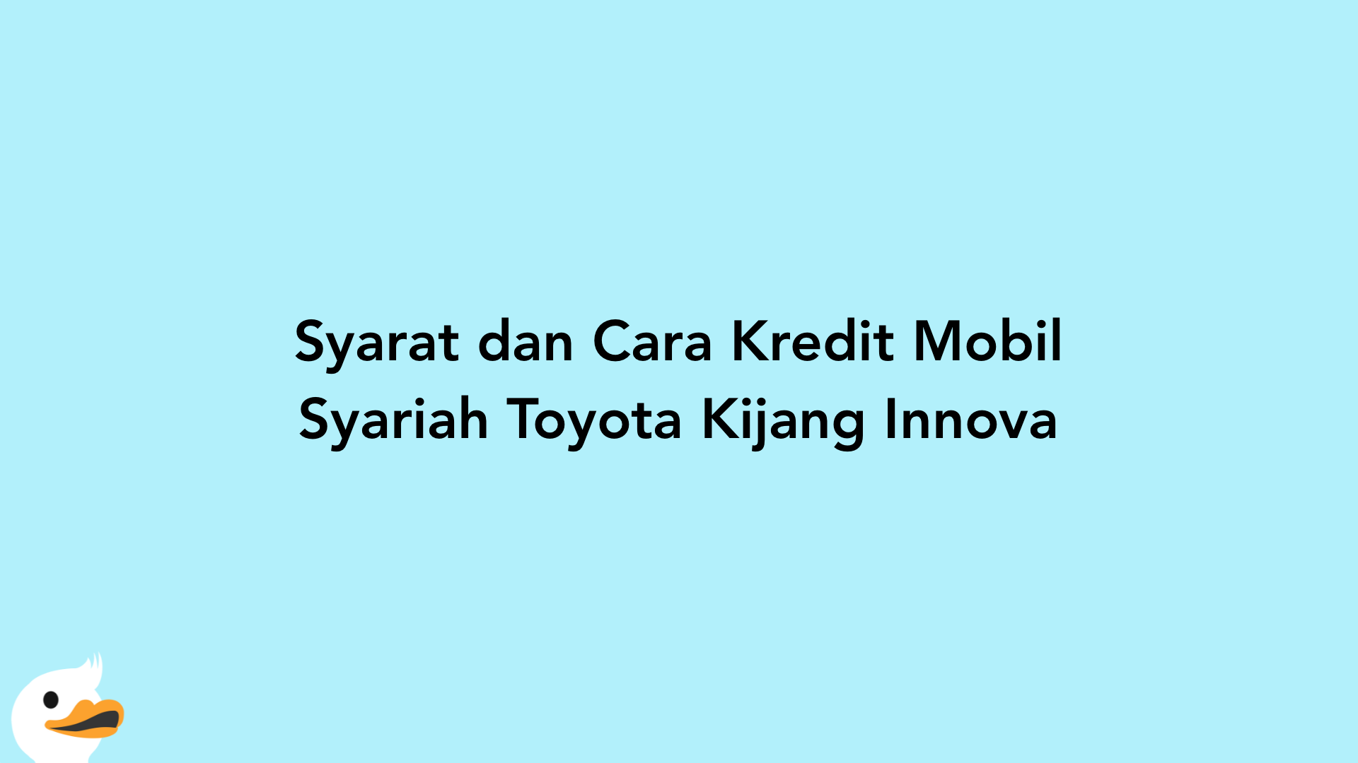 Syarat dan Cara Kredit Mobil Syariah Toyota Kijang Innova