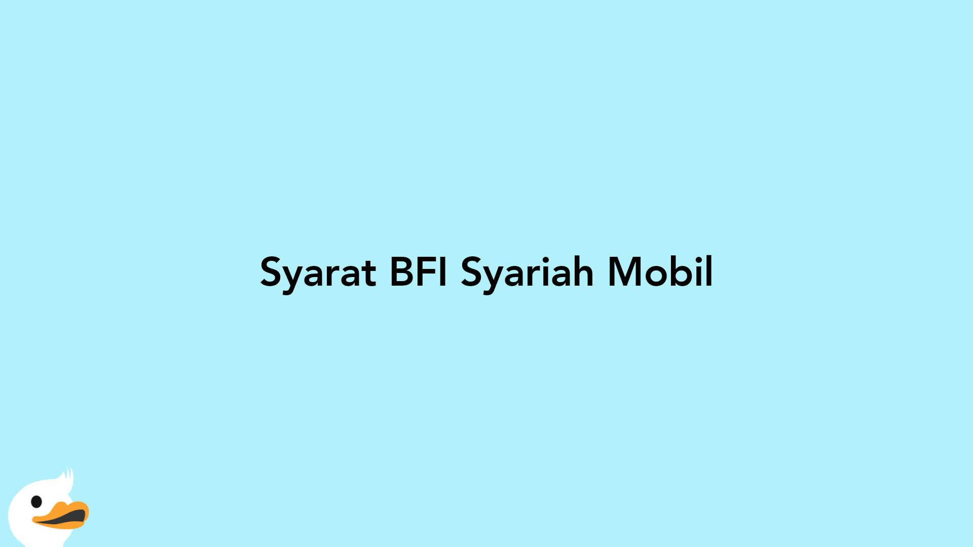 Syarat BFI Syariah Mobil
