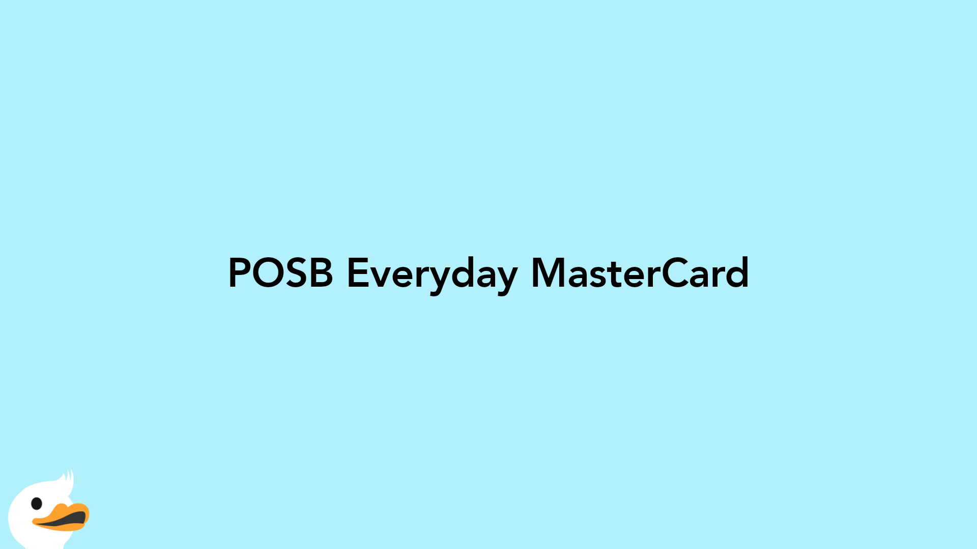 POSB Everyday MasterCard