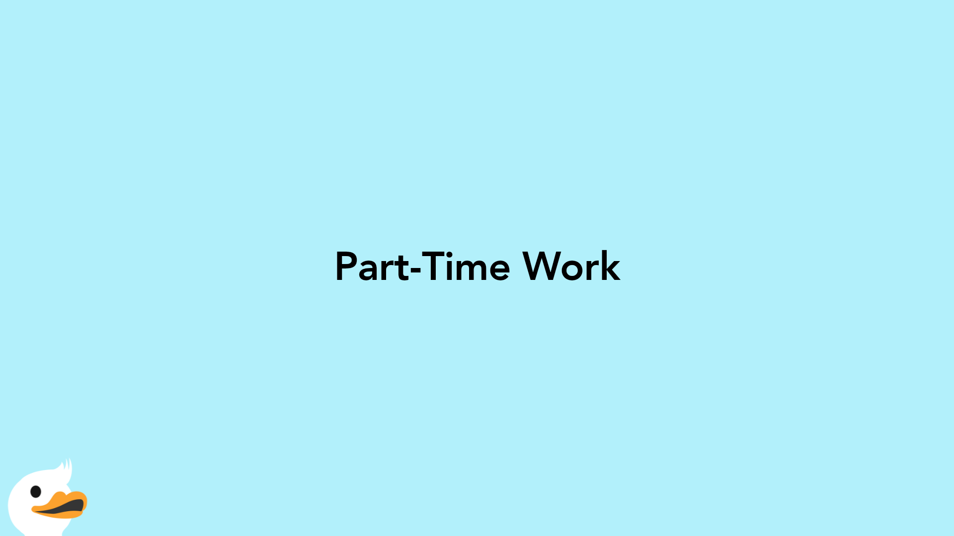 Part-Time Work
