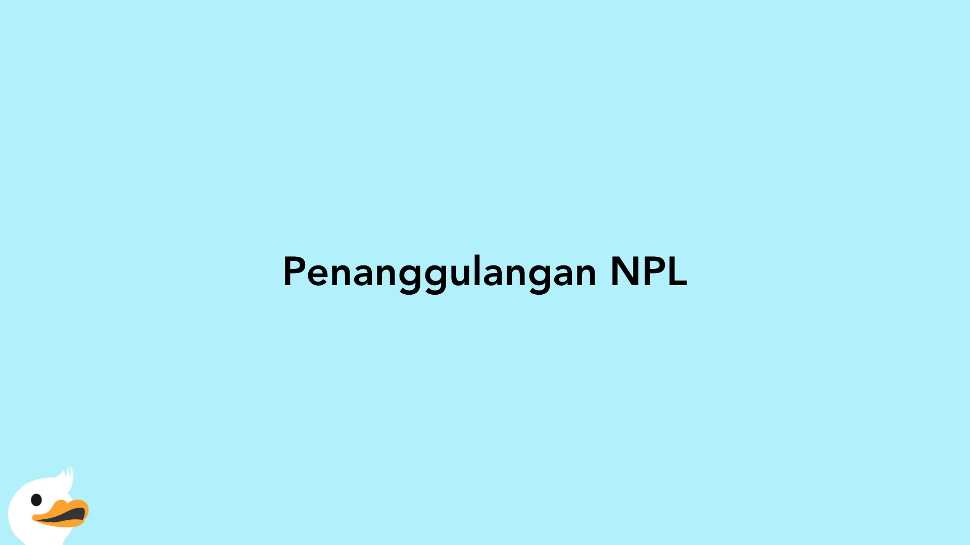 Penanggulangan NPL