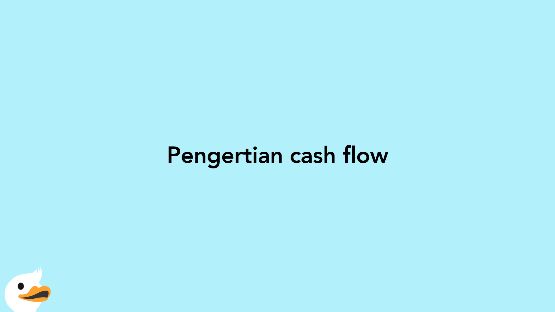 Pengertian cash flow