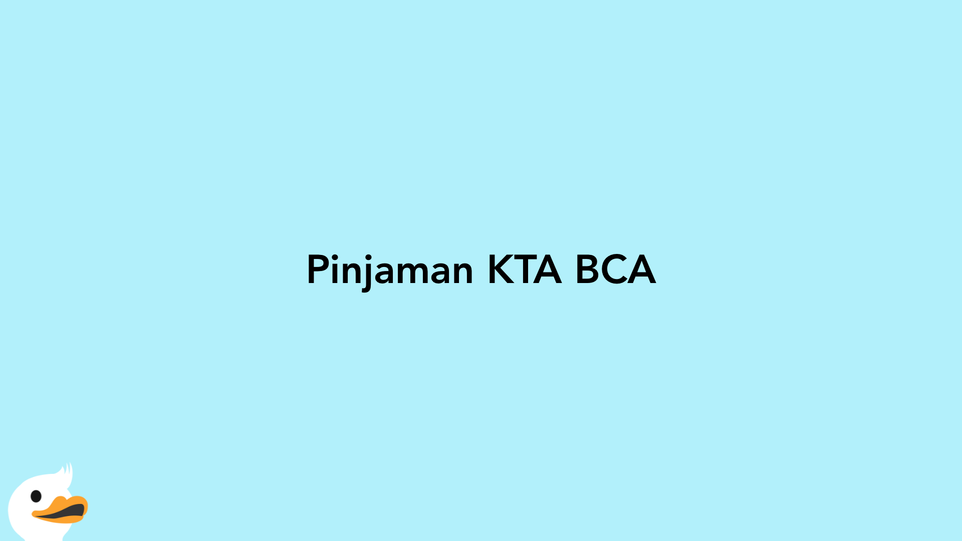 Pinjaman KTA BCA