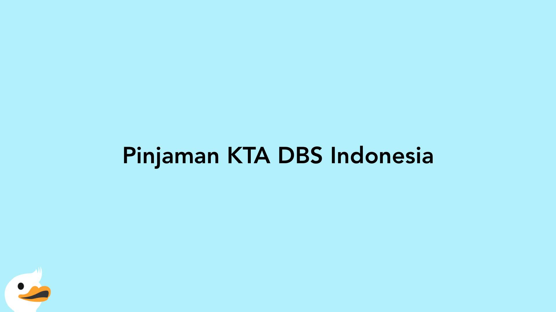 Pinjaman KTA DBS Indonesia