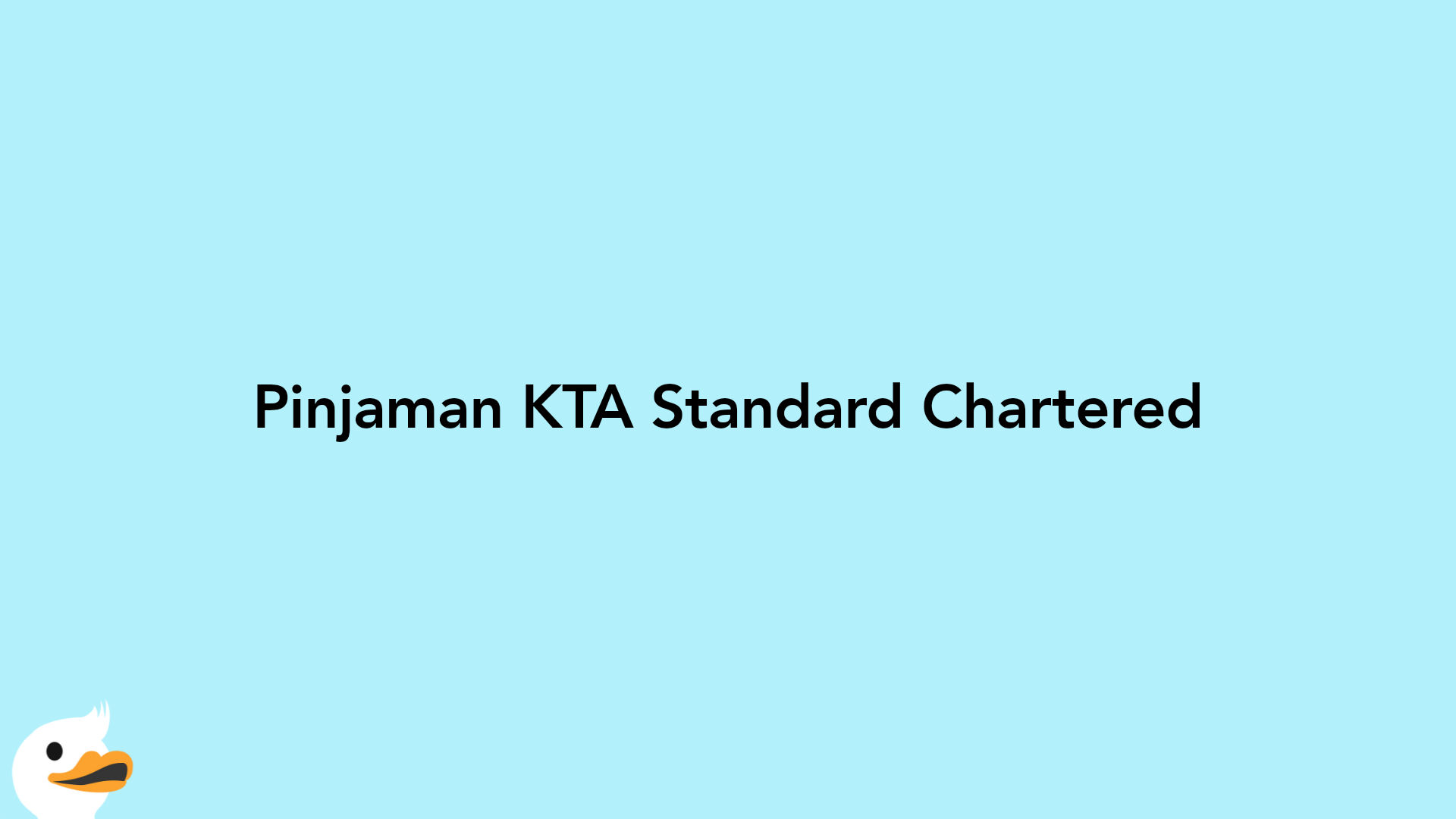 Pinjaman KTA Standard Chartered