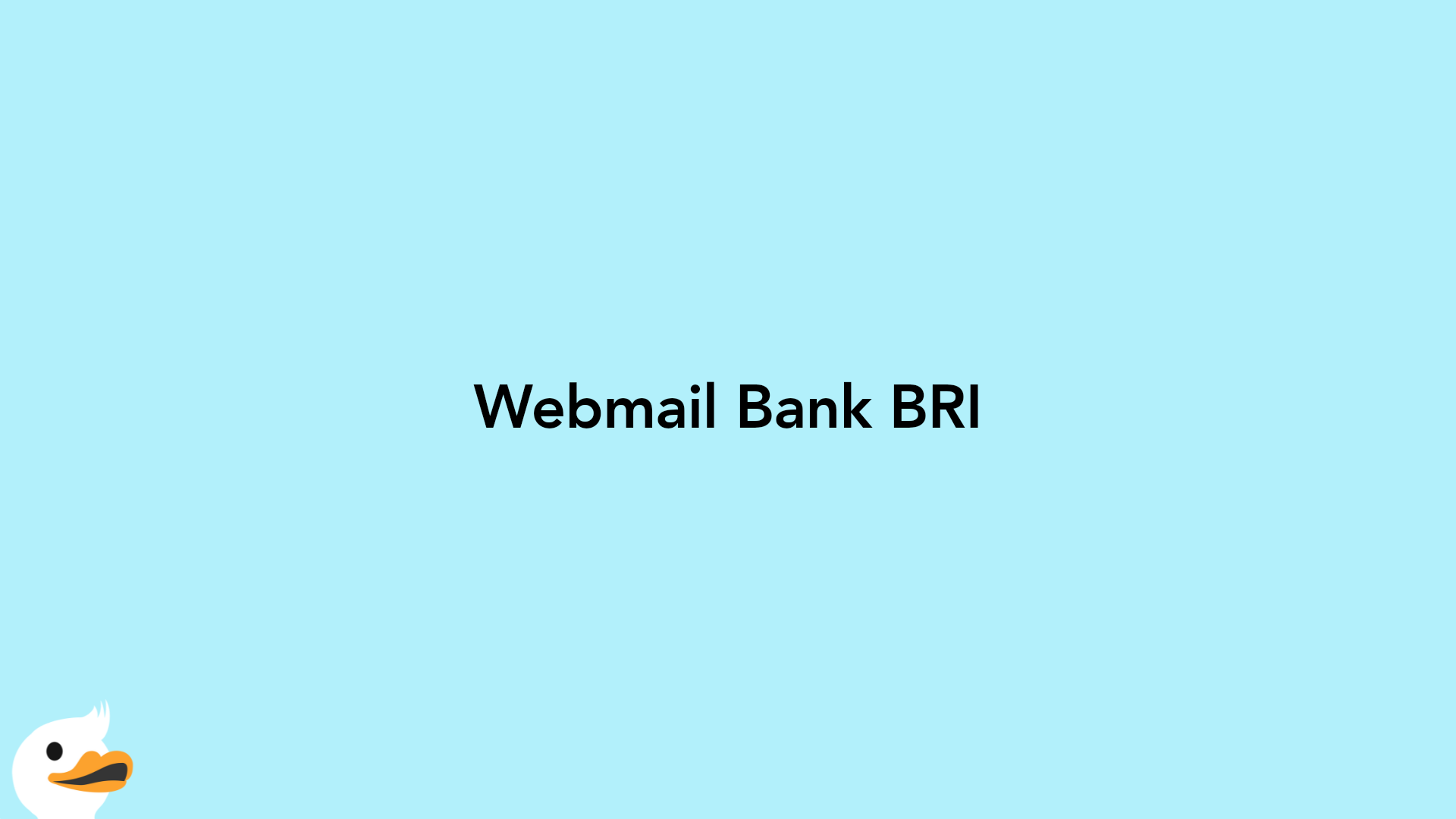 Webmail Bank BRI