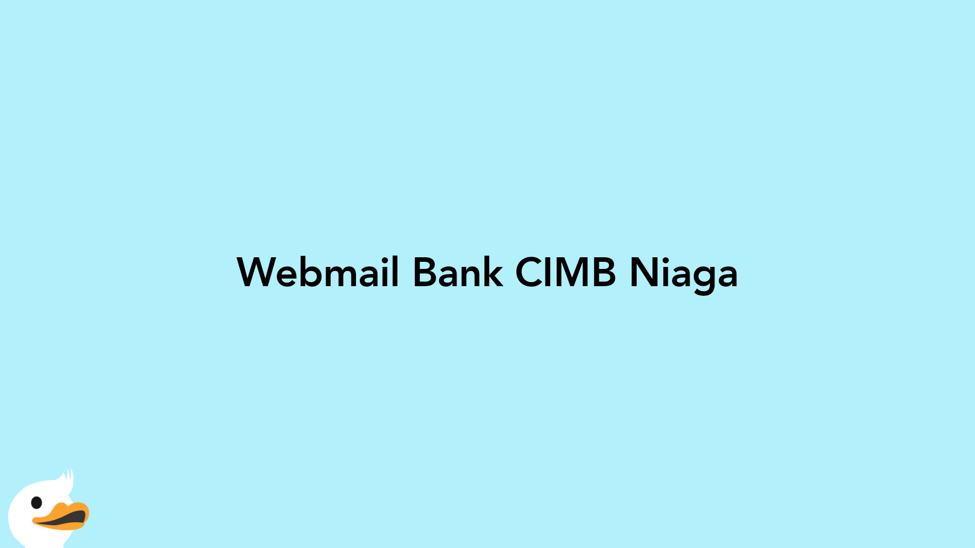 Webmail Bank CIMB Niaga