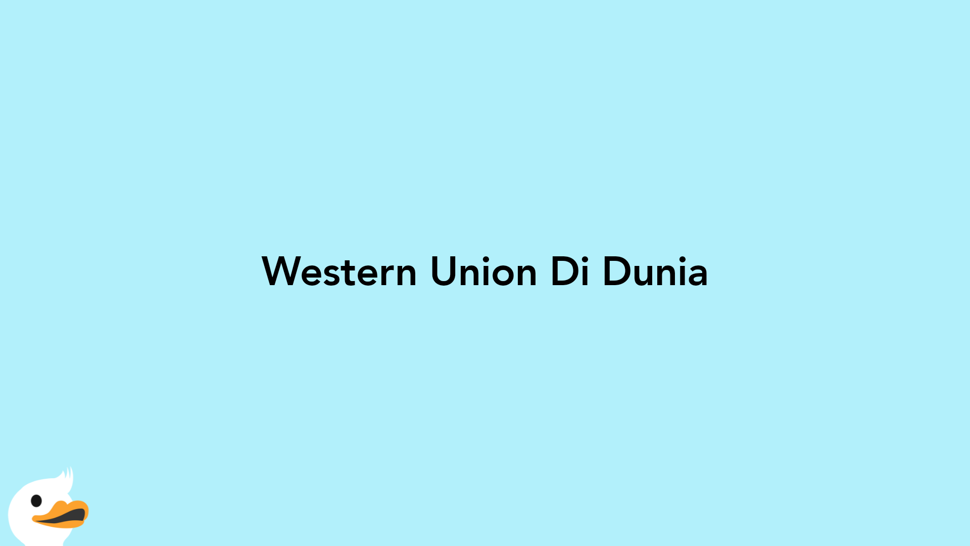 Western Union Di Dunia