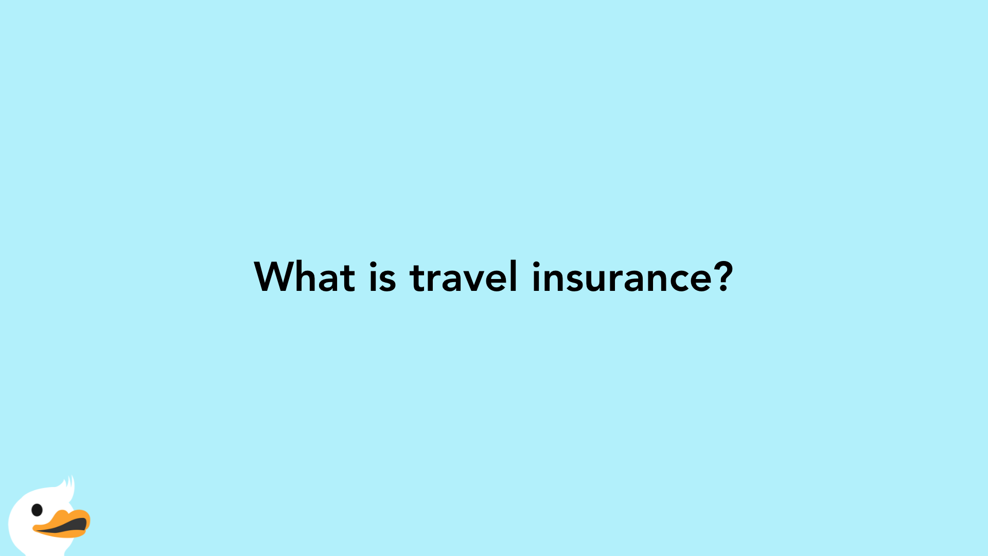 What is travel insurance?