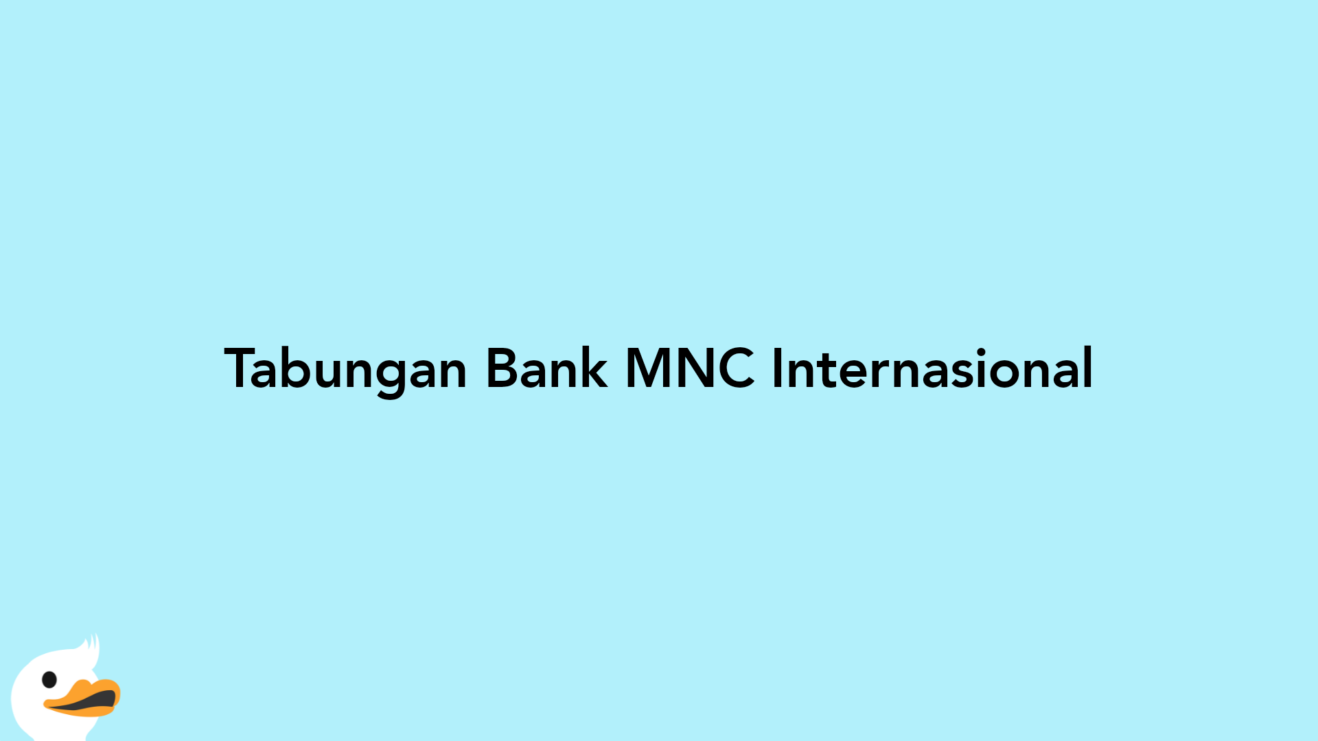 Tabungan Bank MNC Internasional