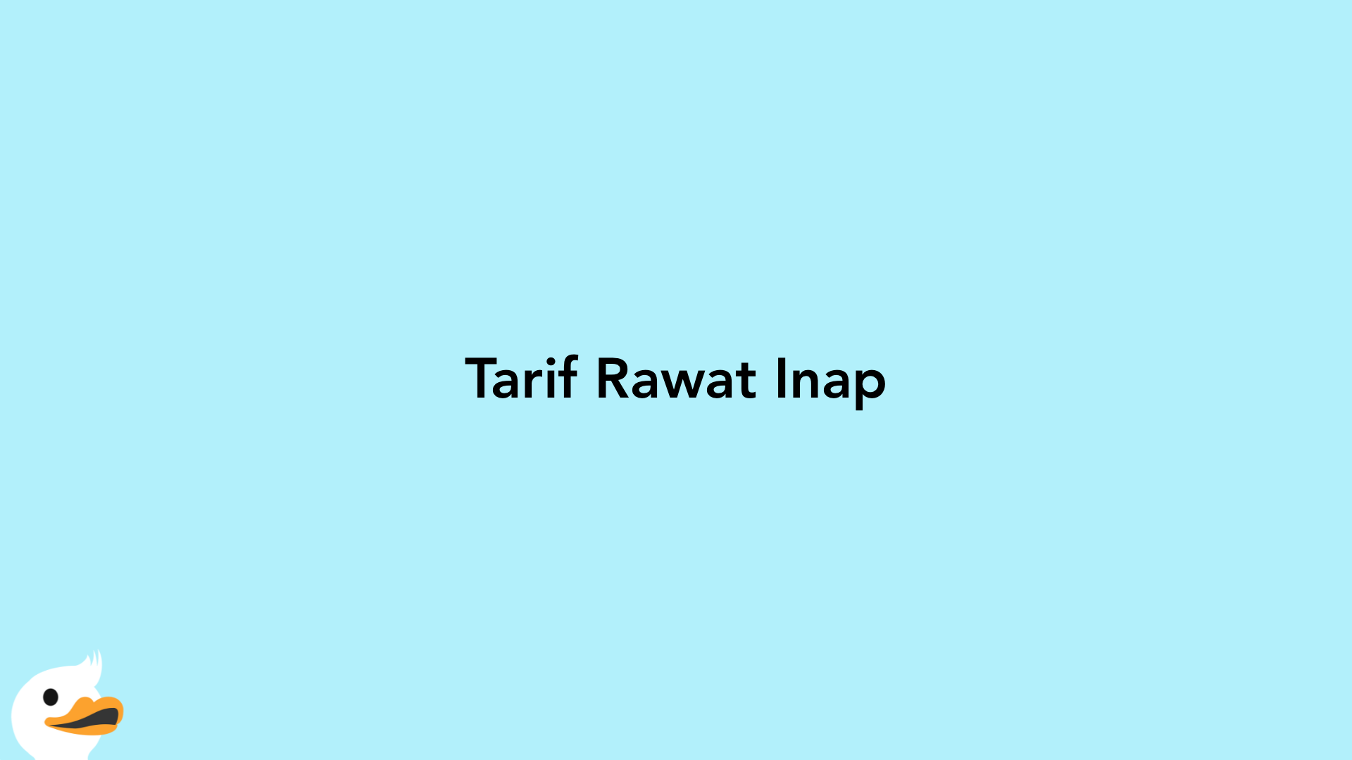 Tarif Rawat Inap