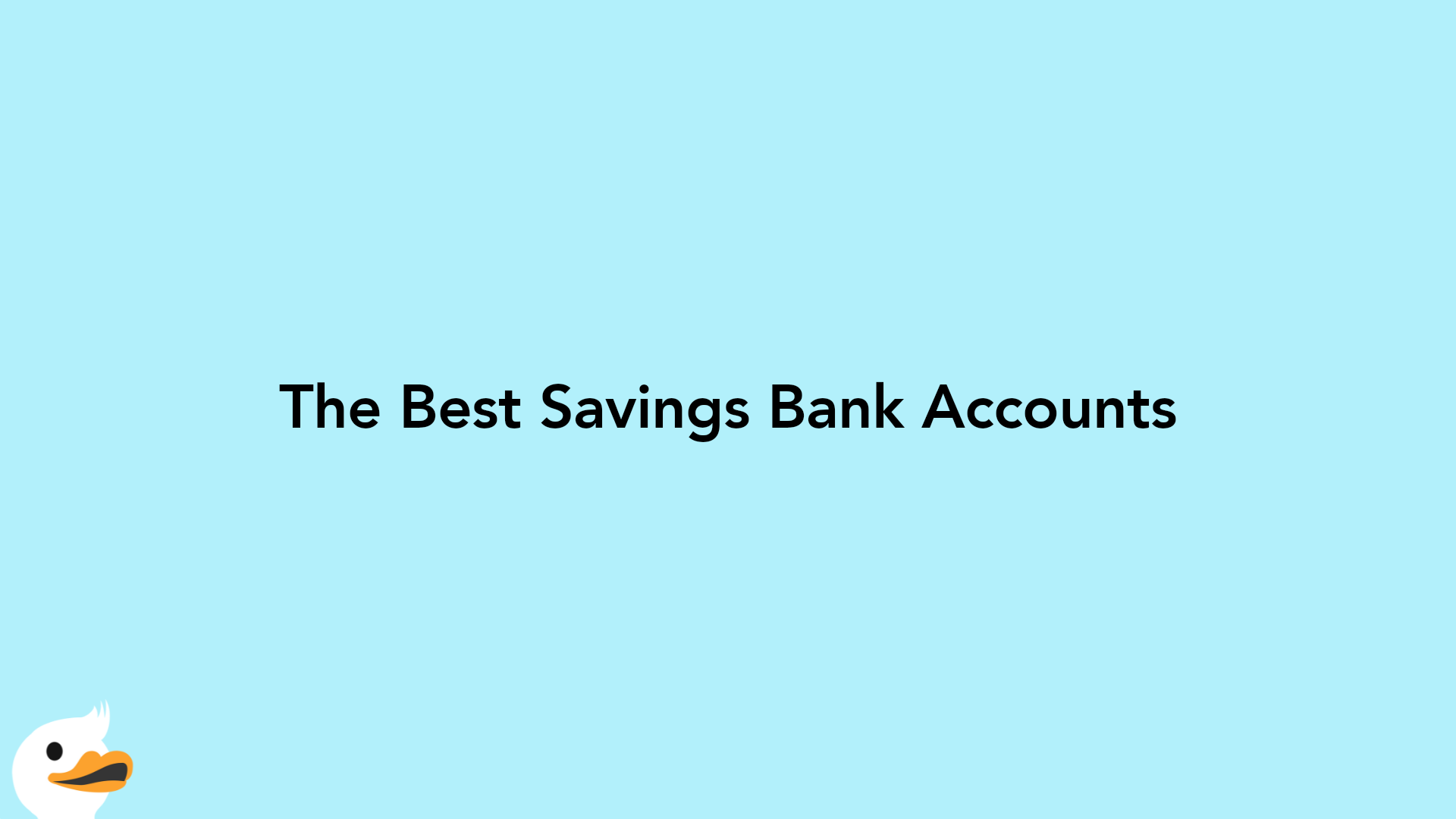 The Best Savings Bank Accounts