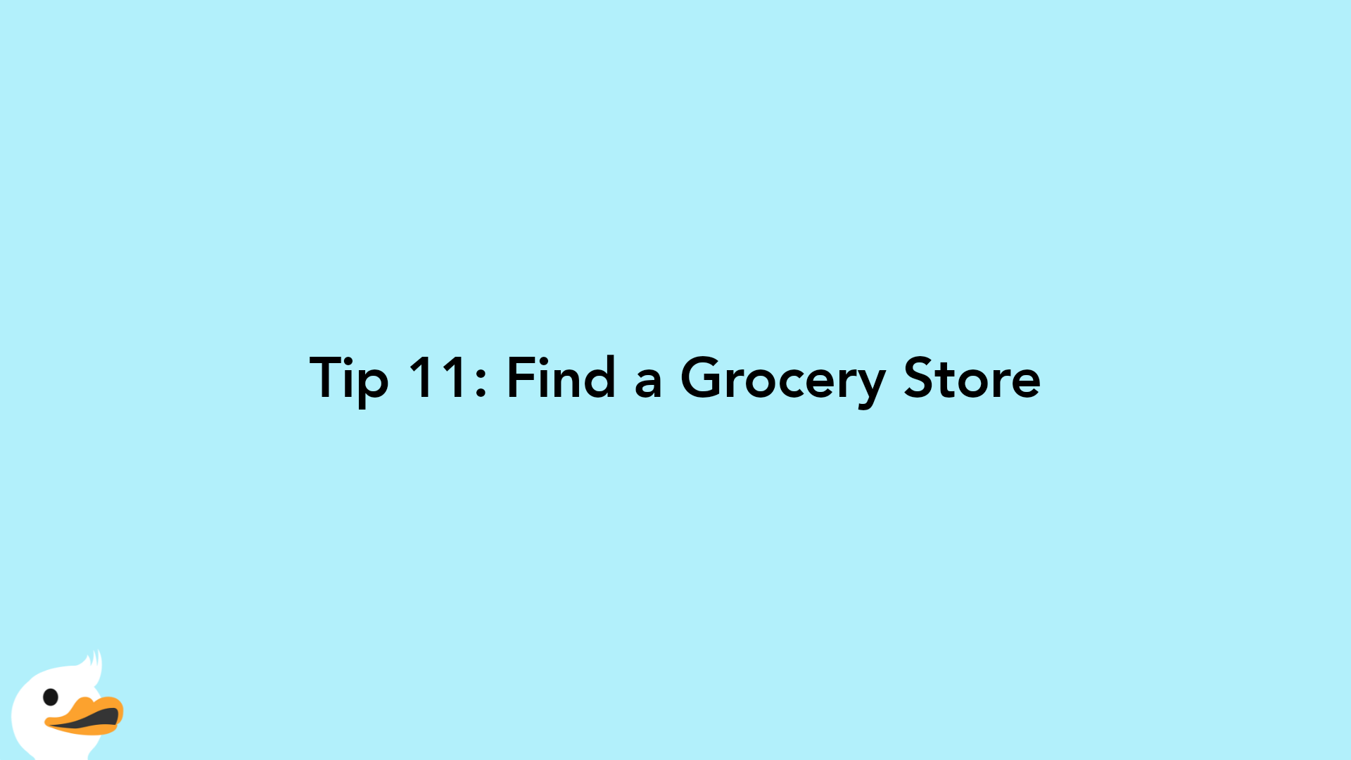 Tip 11: Find a Grocery Store