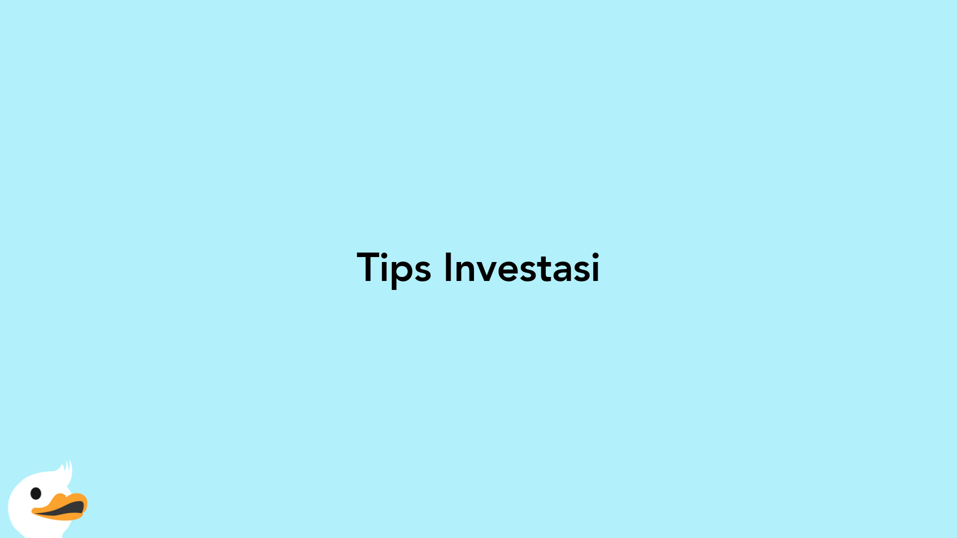 Tips Investasi