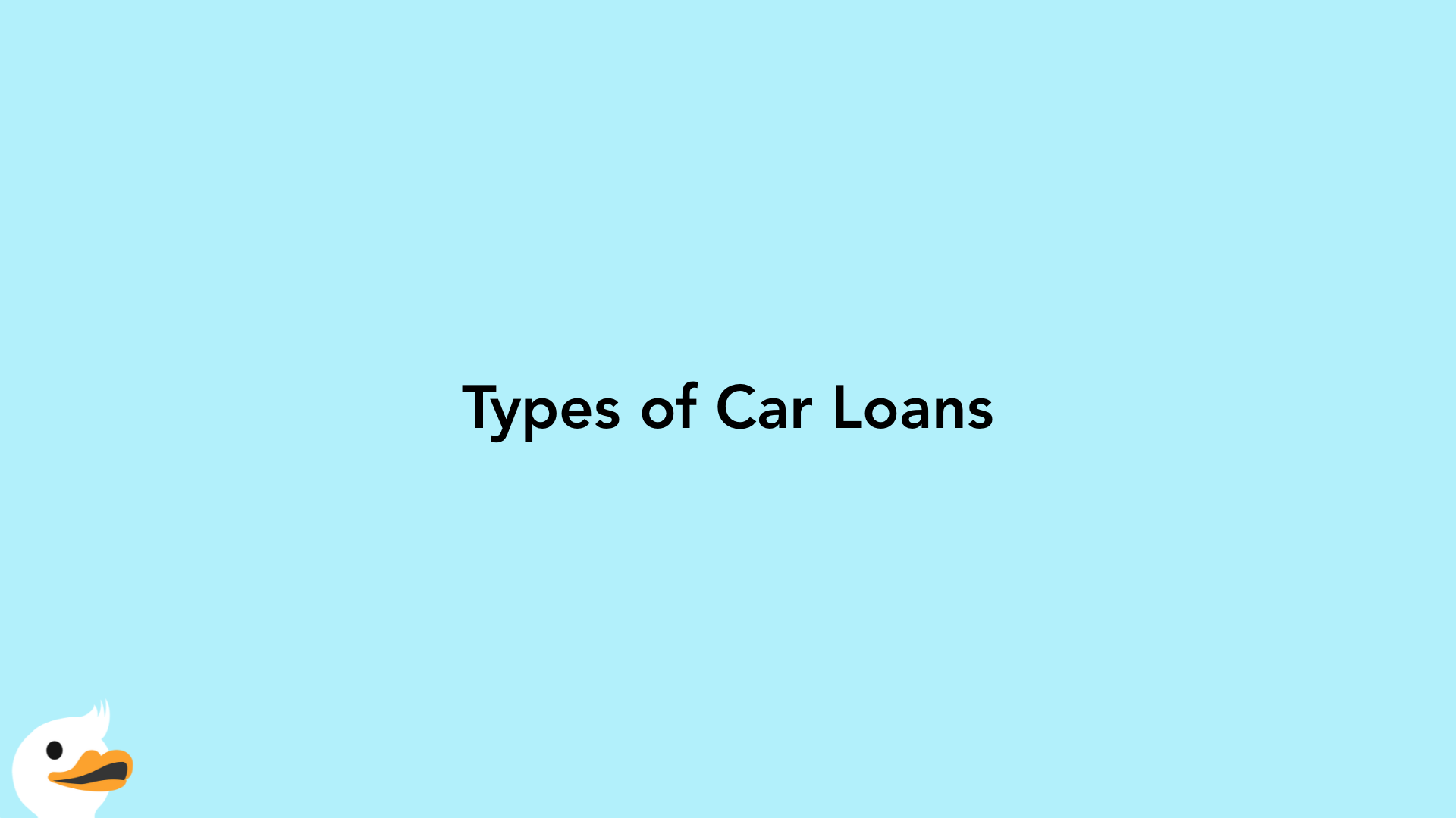 Types of Car Loans