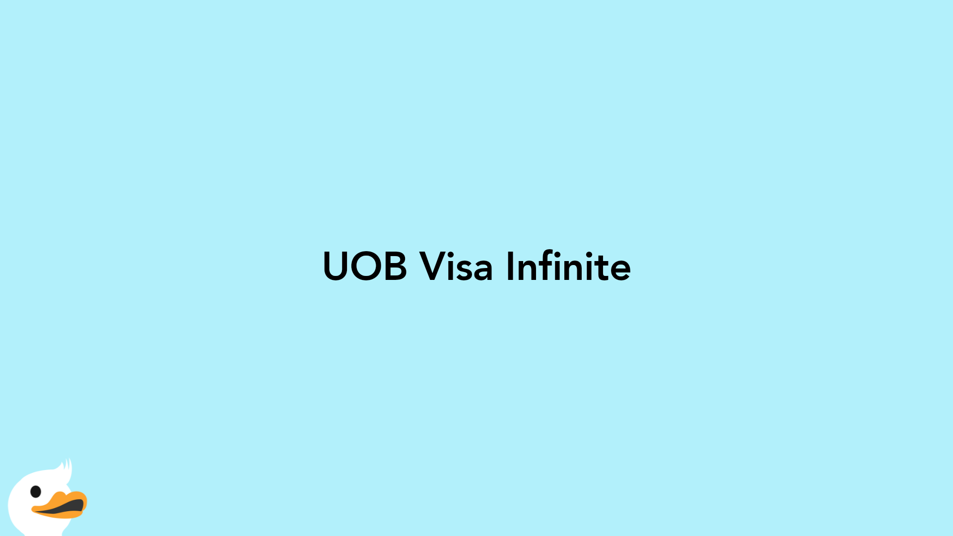 UOB Visa Infinite