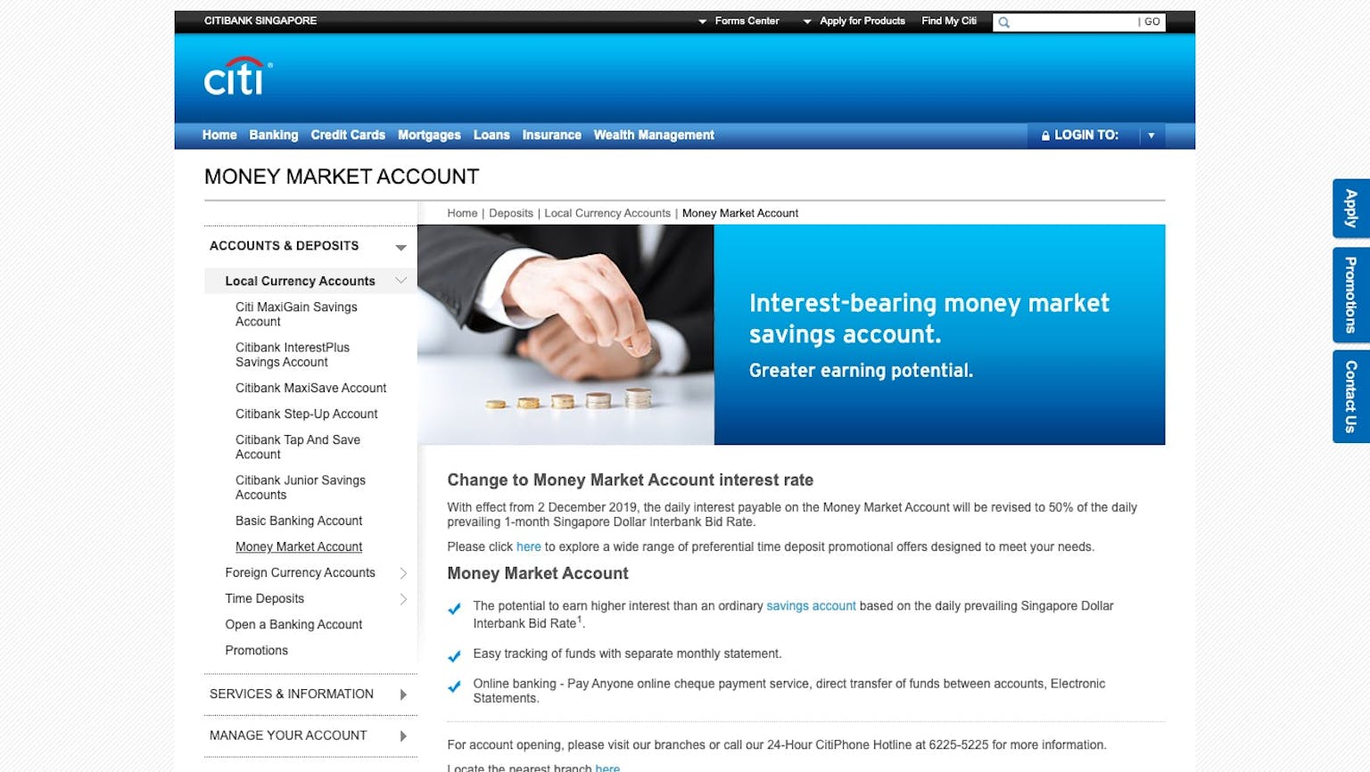 Citibank Money Market Account