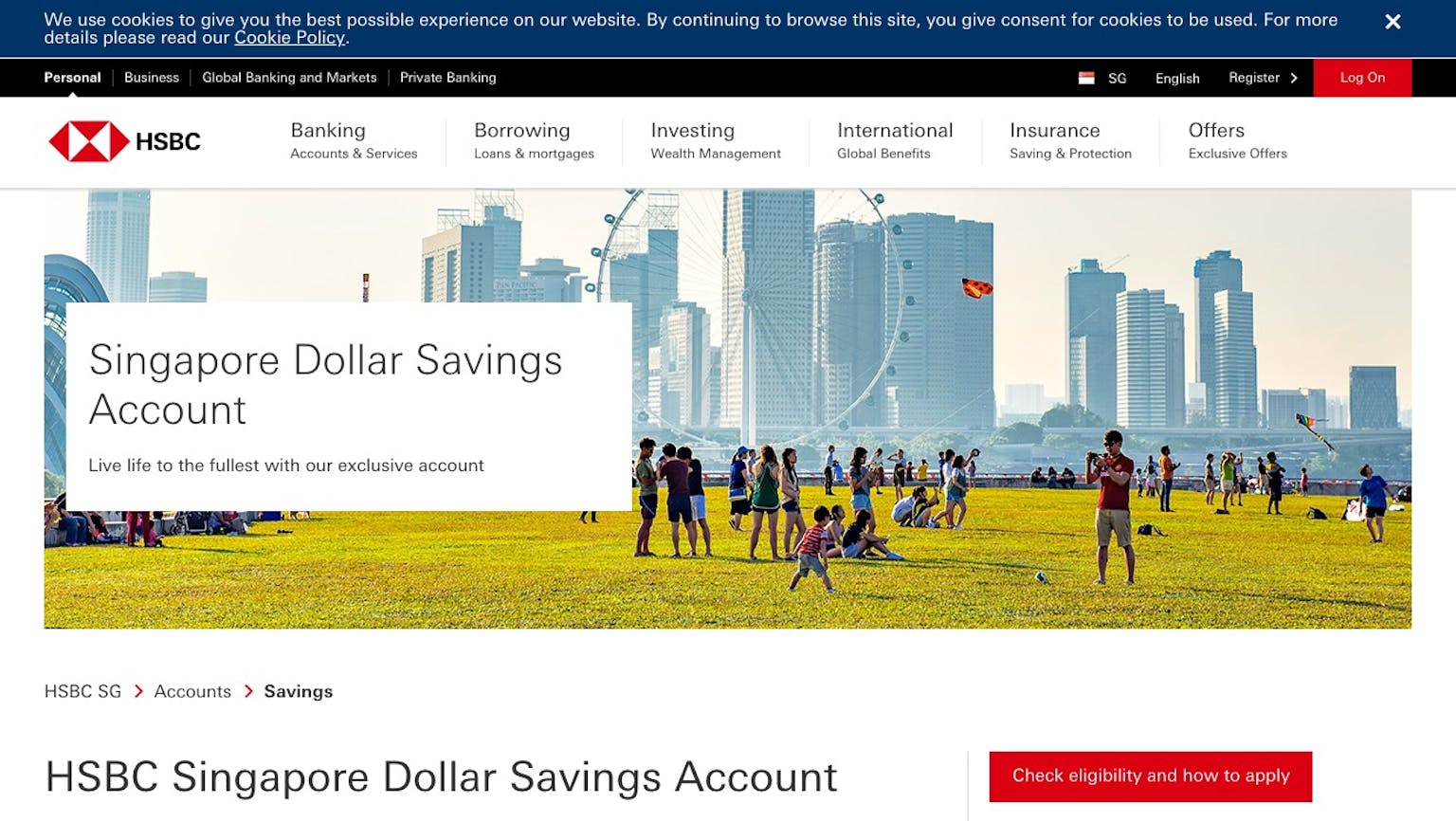 HSBC Singapore Dollar Savings Account