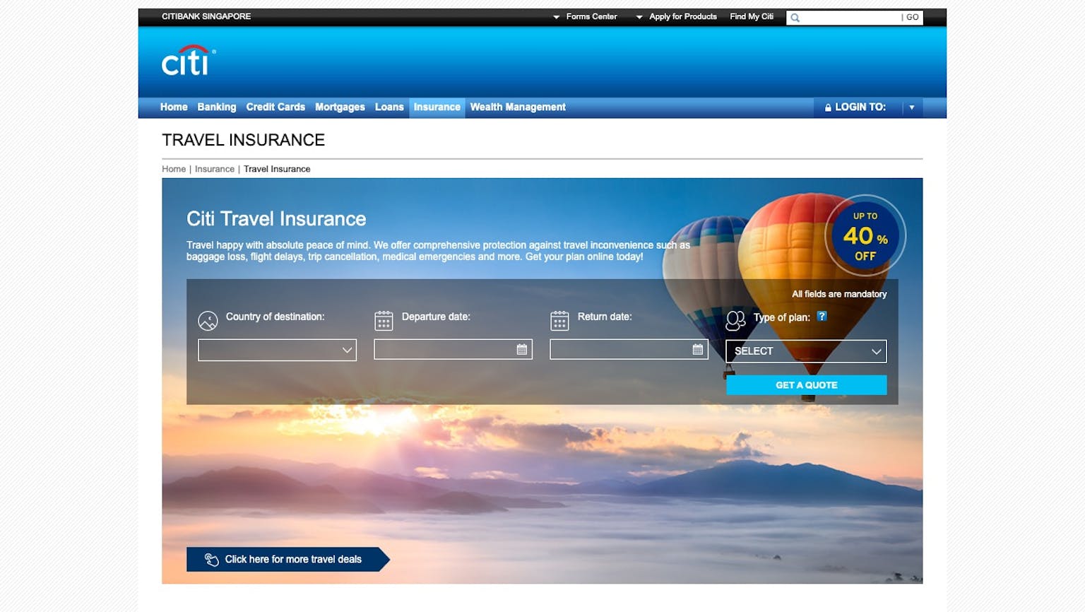free travel insurance with citibank credit card