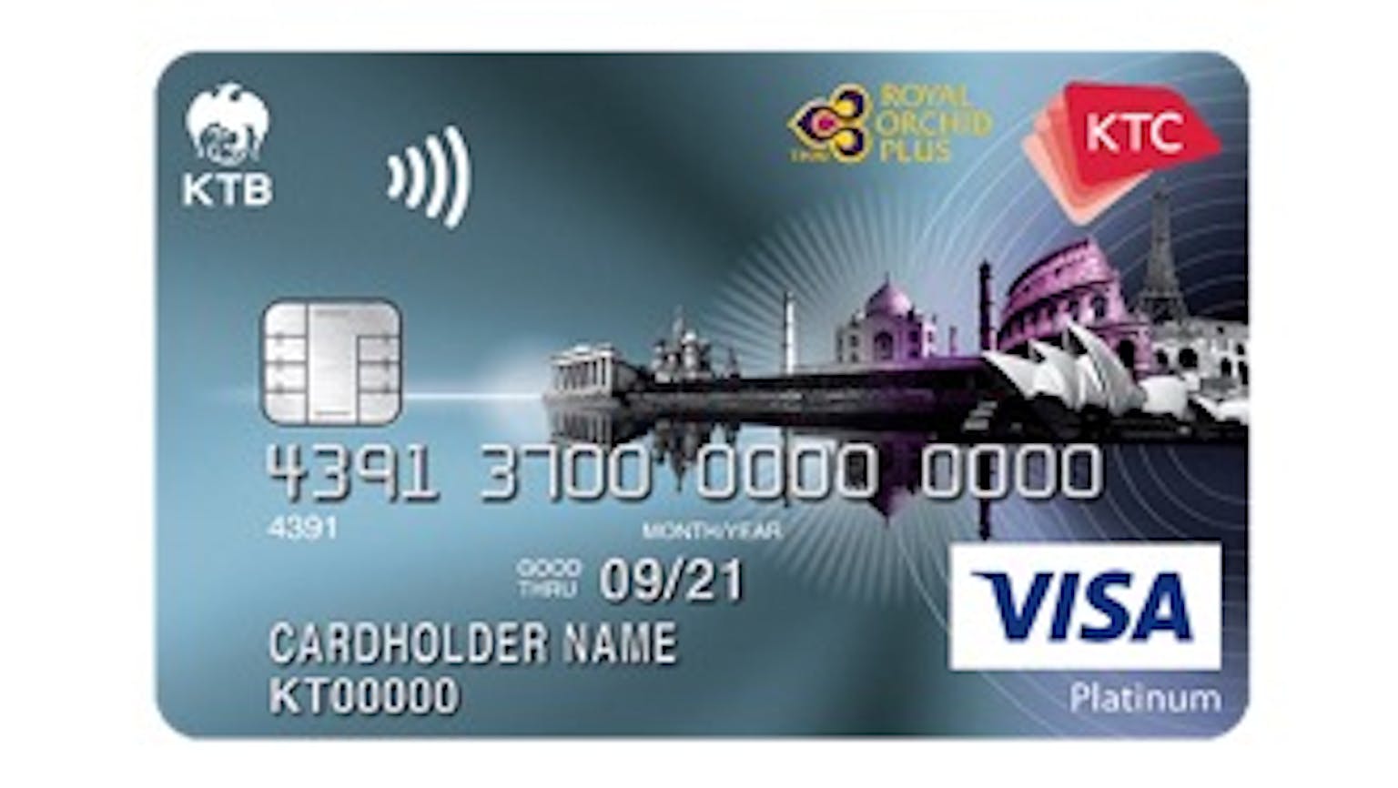 บัตรเครดิต เคทีซี รอยัล ออร์คิด พลัส วีซ่าแพลทินั่ม | บัตรกรุงไทย |  Moneyduck Thailand